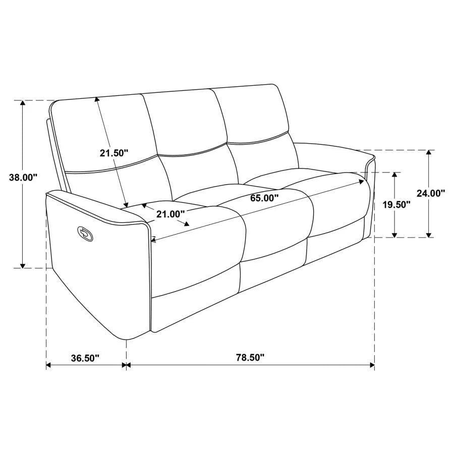 Navarro Chenille Upholstered Reclining Sofa by Coaster at Eve Furniture