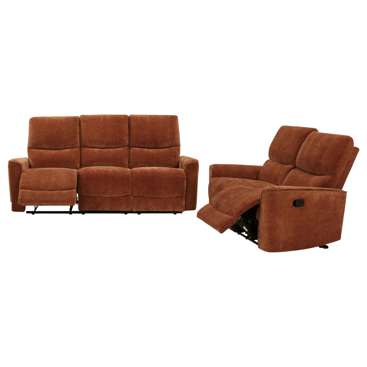 Navarro Orange 2-Piece Upholstered Reclining Living Room Set by Coaster at Eve Furniture