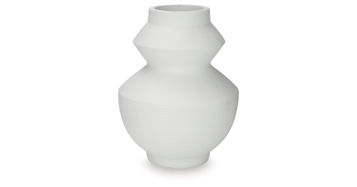 Naveen White Vase by Ashley at Eve Furniture