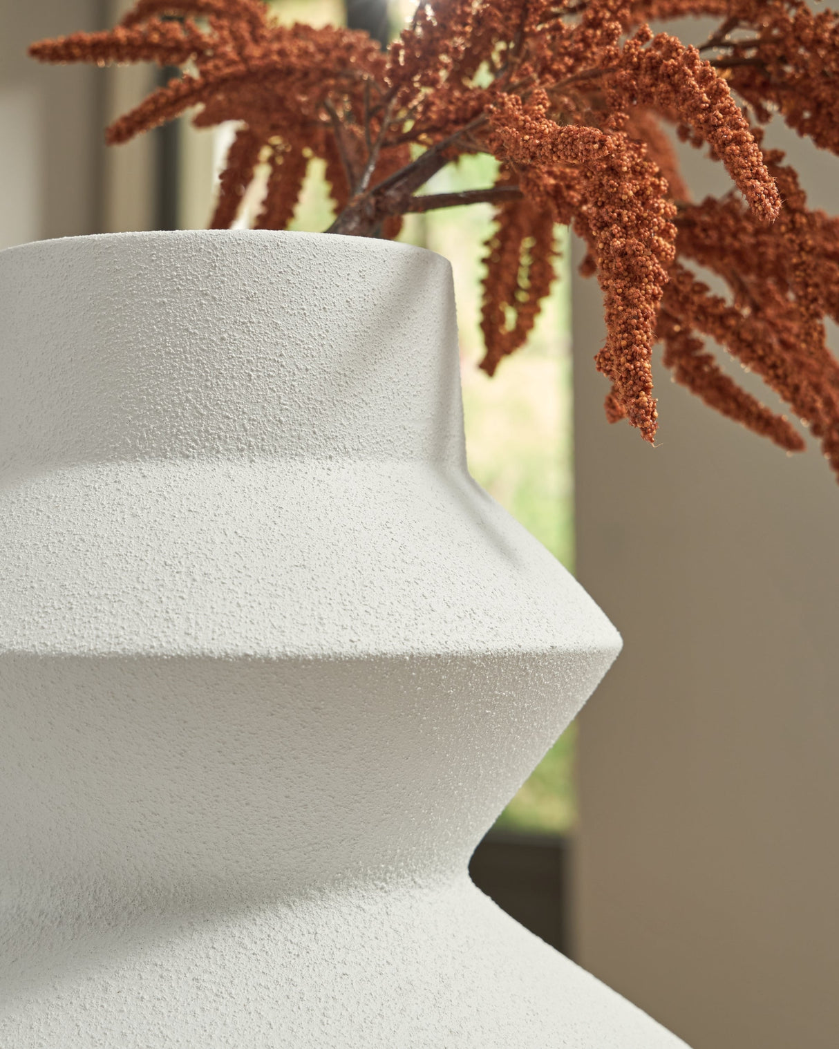 Naveen White Vase by Ashley at Eve Furniture