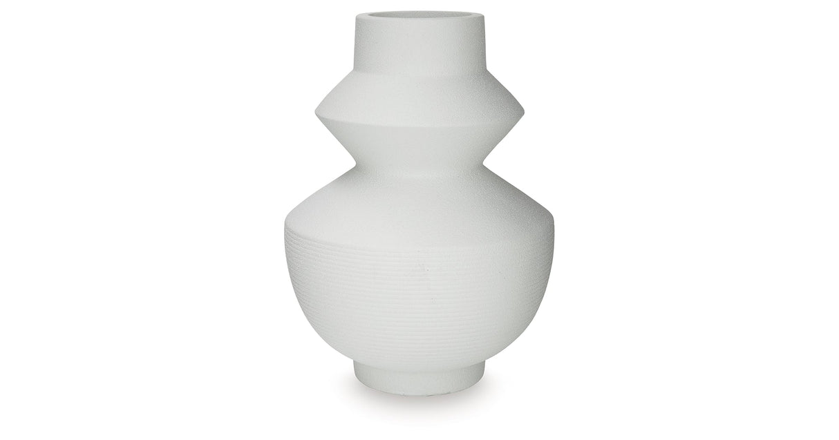 Naveen White Vase by ASHLEY FURNITURE at Eve Furniture