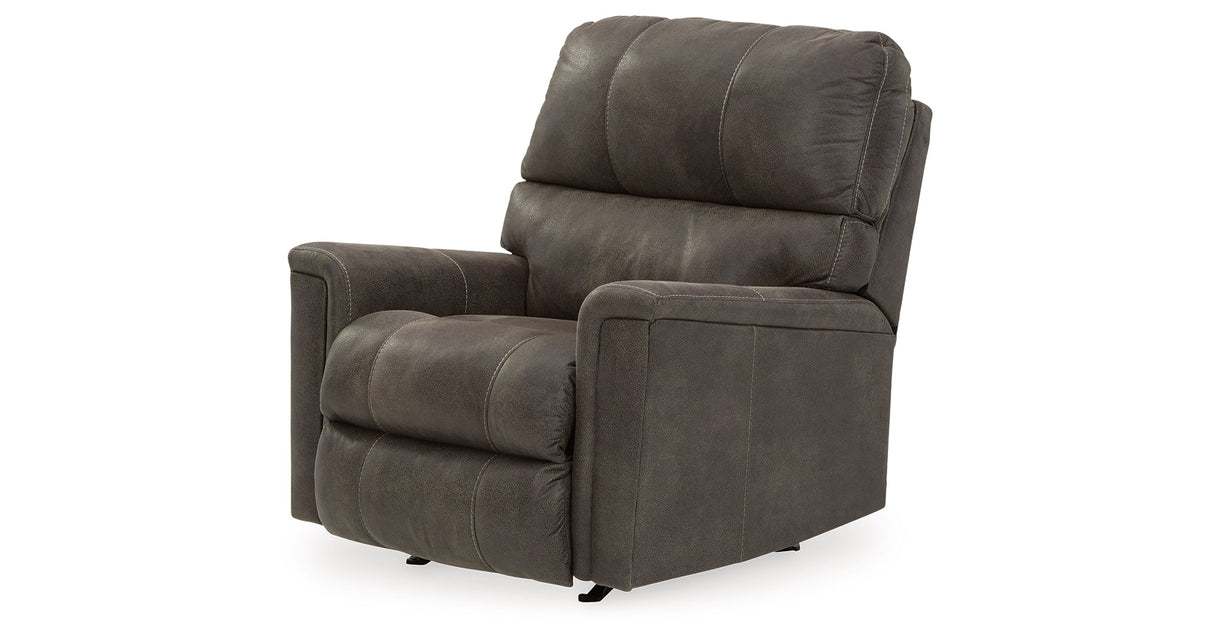 Navi Smoke Recliner by Ashley at Eve Furniture