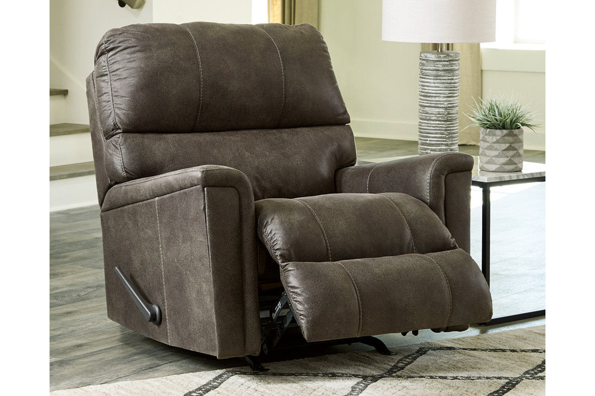 Navi Smoke Recliner by Ashley at Eve Furniture
