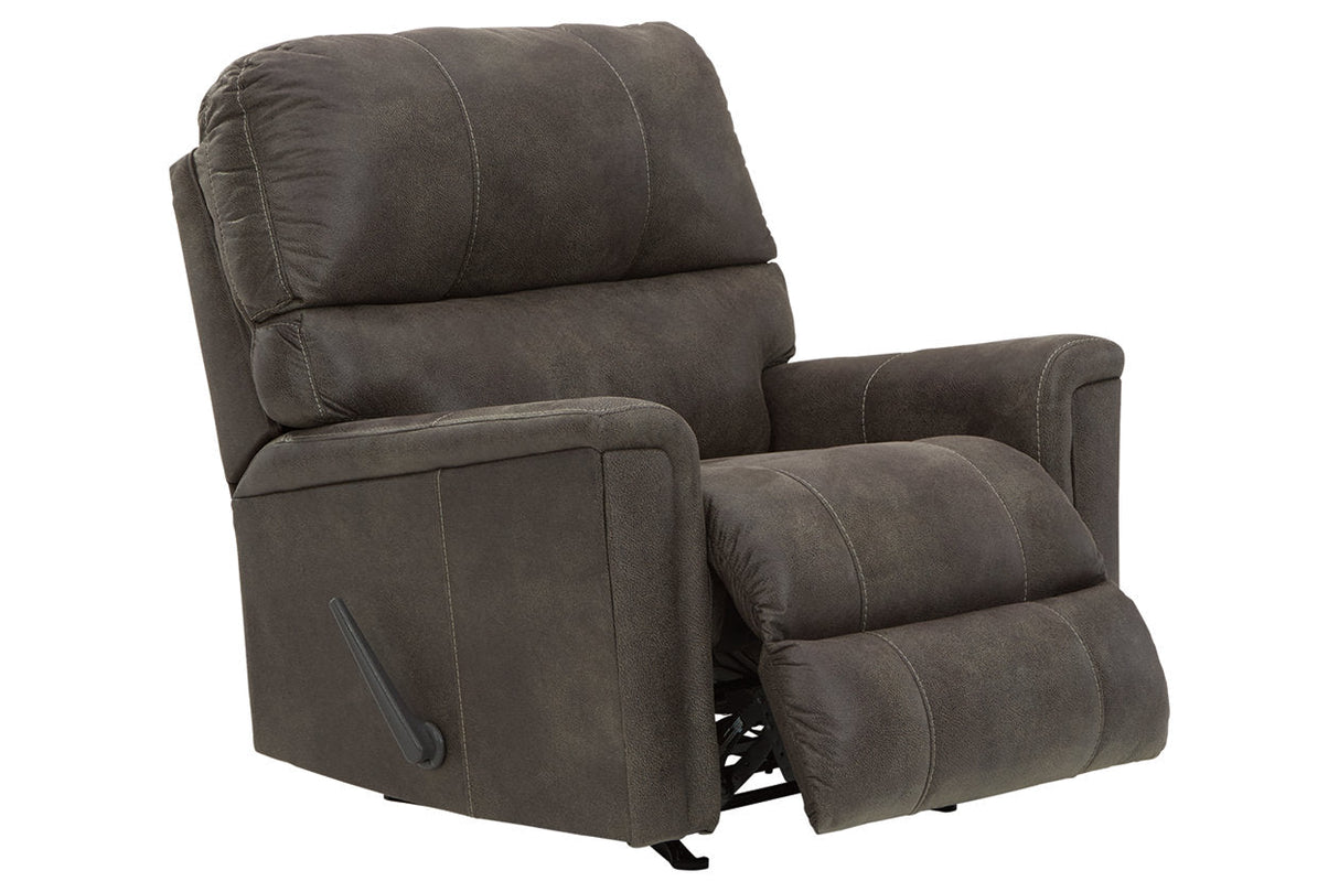 Navi Smoke Recliner by Ashley at Eve Furniture