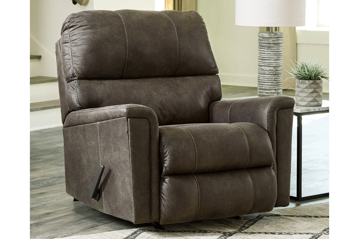 Navi Smoke Recliner by Ashley at Eve Furniture