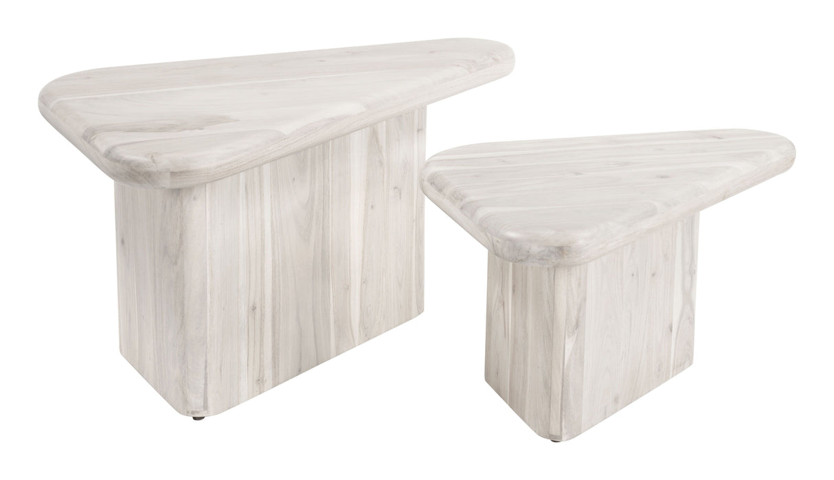 Navidic Coffee Table Set Whitewashed by Zuomod at Eve Furniture