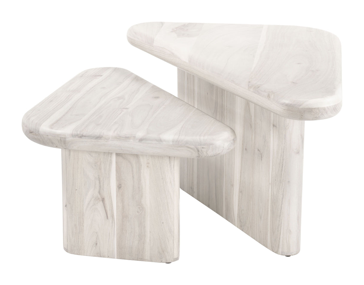 Navidic Coffee Table Set Whitewashed by Zuomod at Eve Furniture