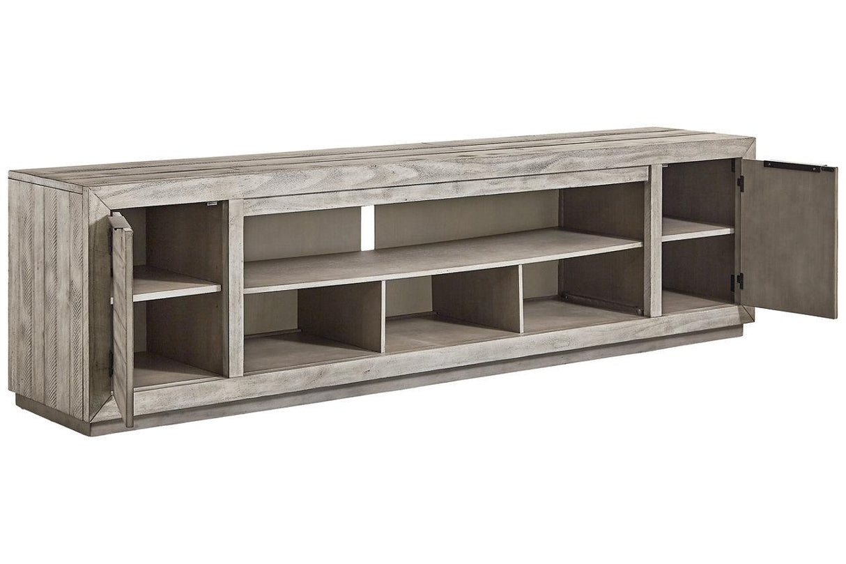Naydell Gray 92" TV Stand by Ashley at Eve Furniture