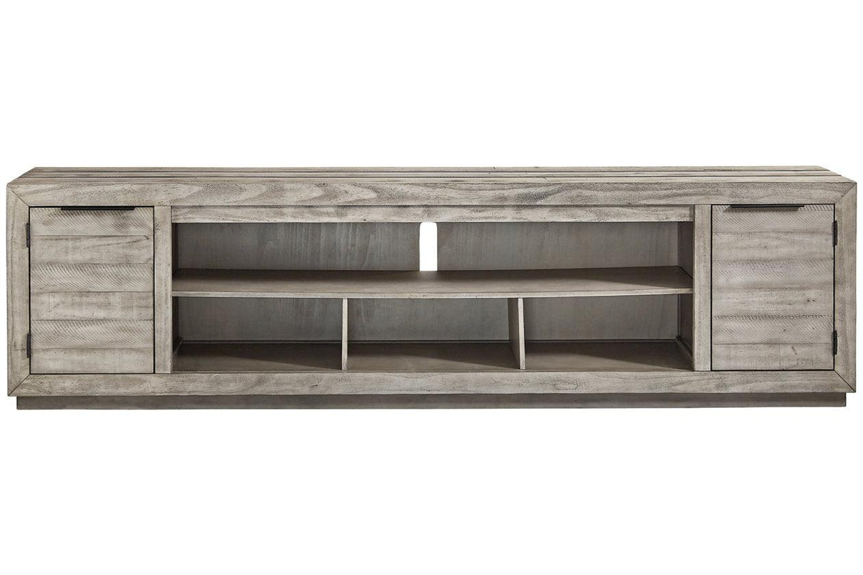 Naydell Gray 92" TV Stand by Ashley at Eve Furniture