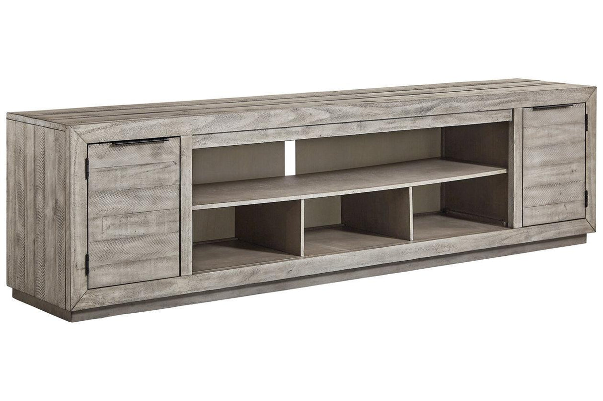 Naydell Gray 92" TV Stand by Ashley at Eve Furniture