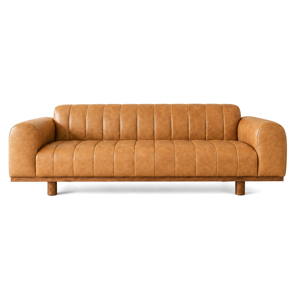 Nebraska Tan Leather Sofa by Ashcroft Furniture at Eve Furniture