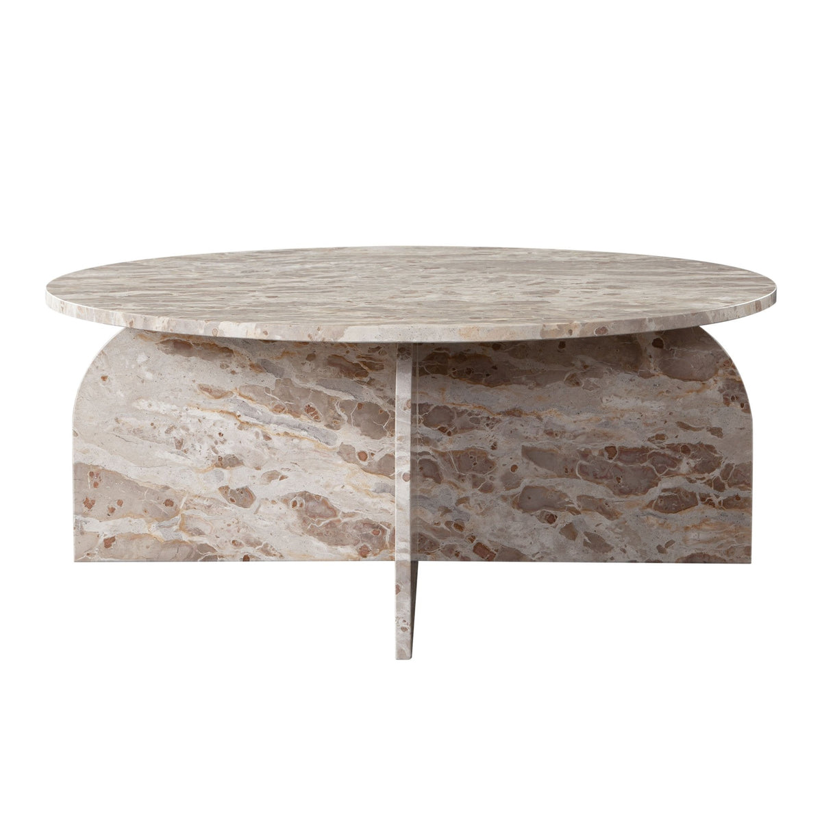 Nebula Panther Beige Marble Coffee Table by Diamond Sofa at Eve Furniture