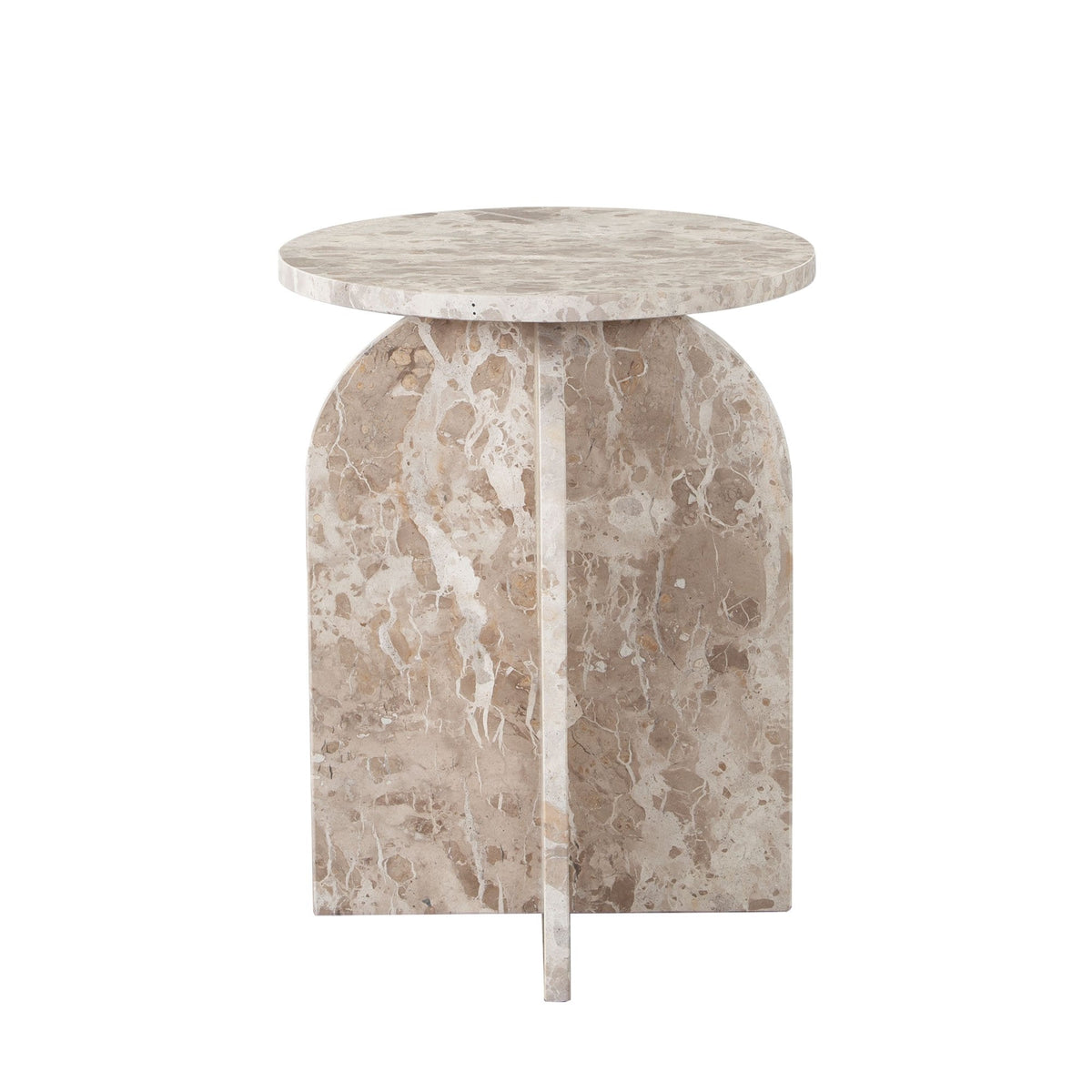 Nebula Panther Beige Marble End Table by Diamond Sofa at Eve Furniture