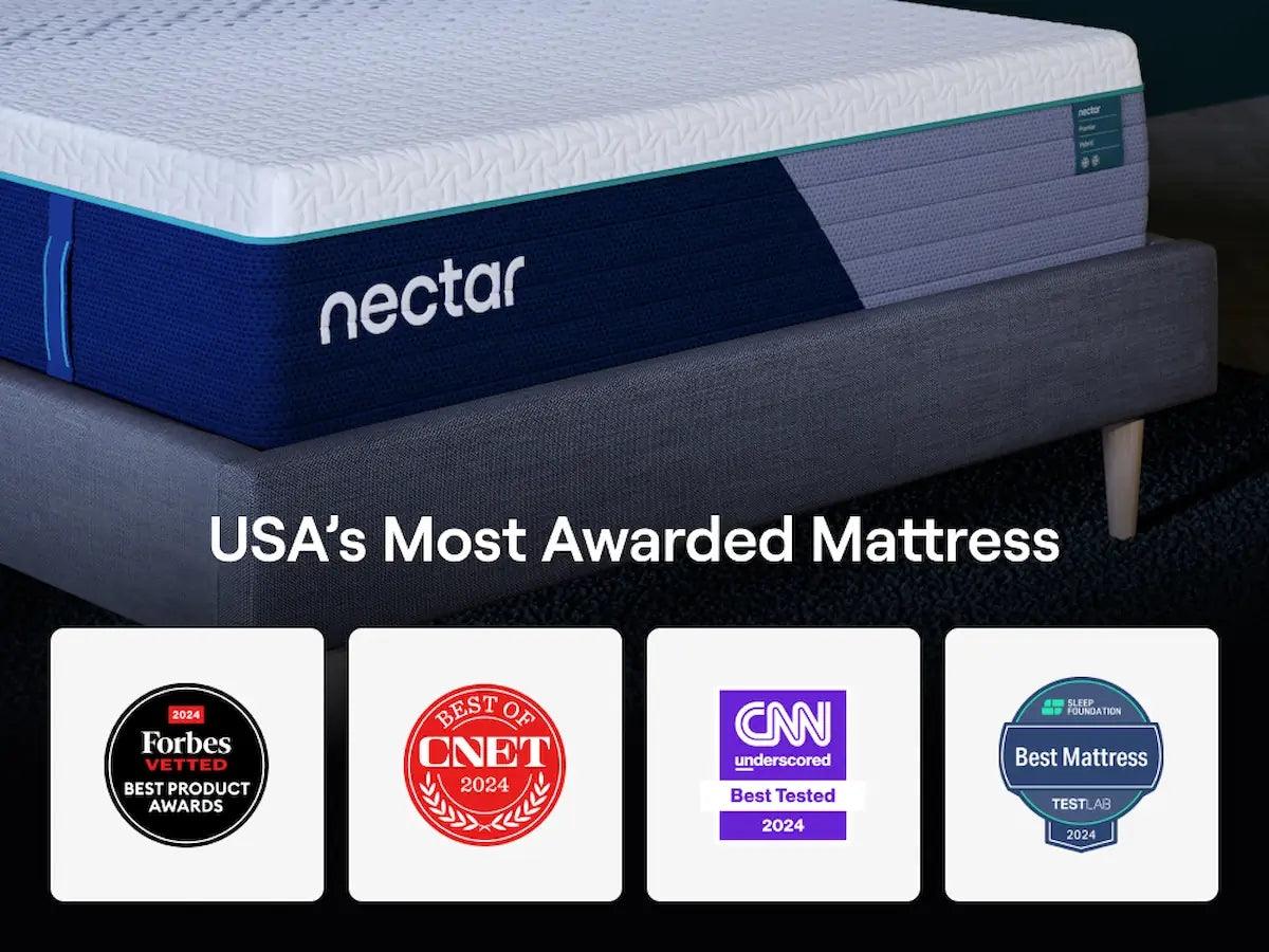 Nectar Hybrid Premier 5.1 White Twin Mattress by Ashley at Eve Furniture