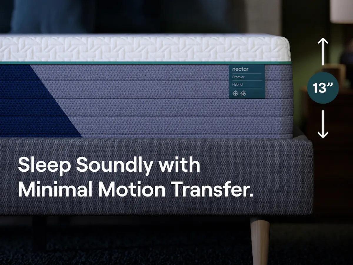 Nectar Hybrid Premier 5.1 White Twin Mattress by Ashley at Eve Furniture