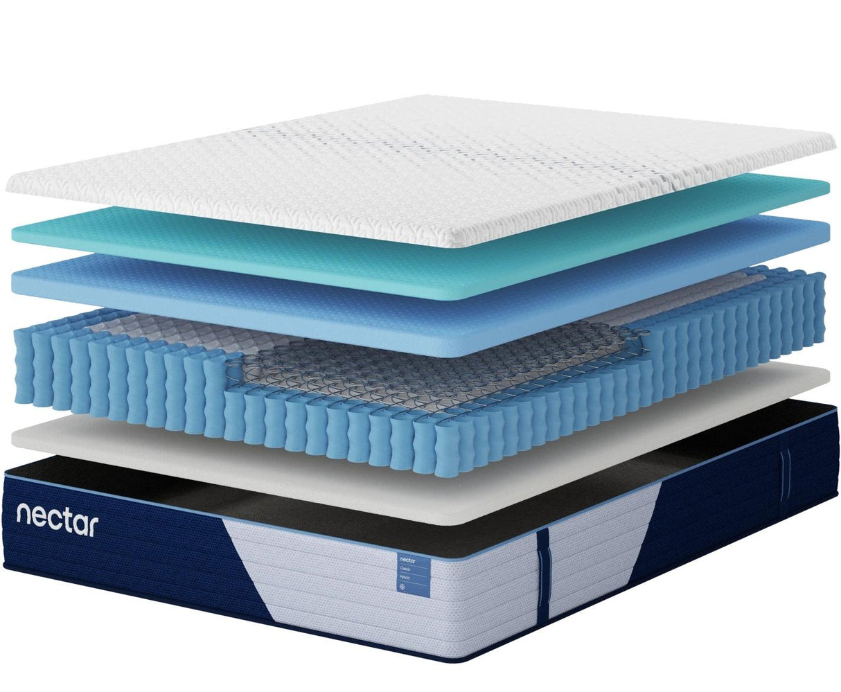 Nectar Hybrid Classic 5.1 White California King Mattress by Ashley at Eve Furniture