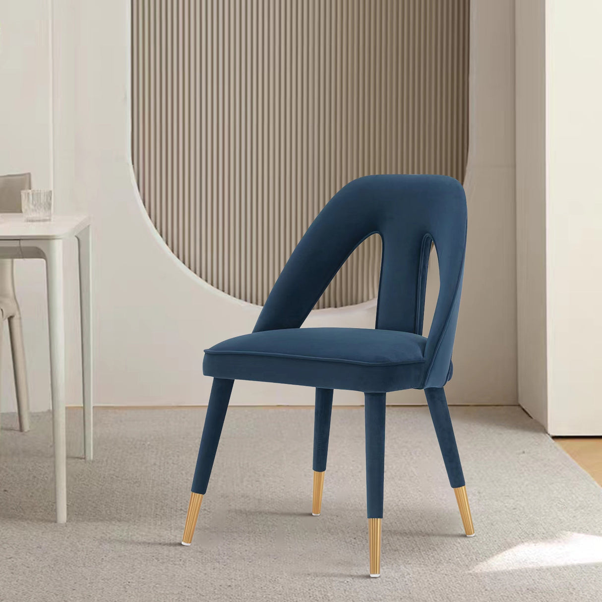 Neda Dining Chair in Midnight Blue by Manhattan Comfort at Eve Furniture