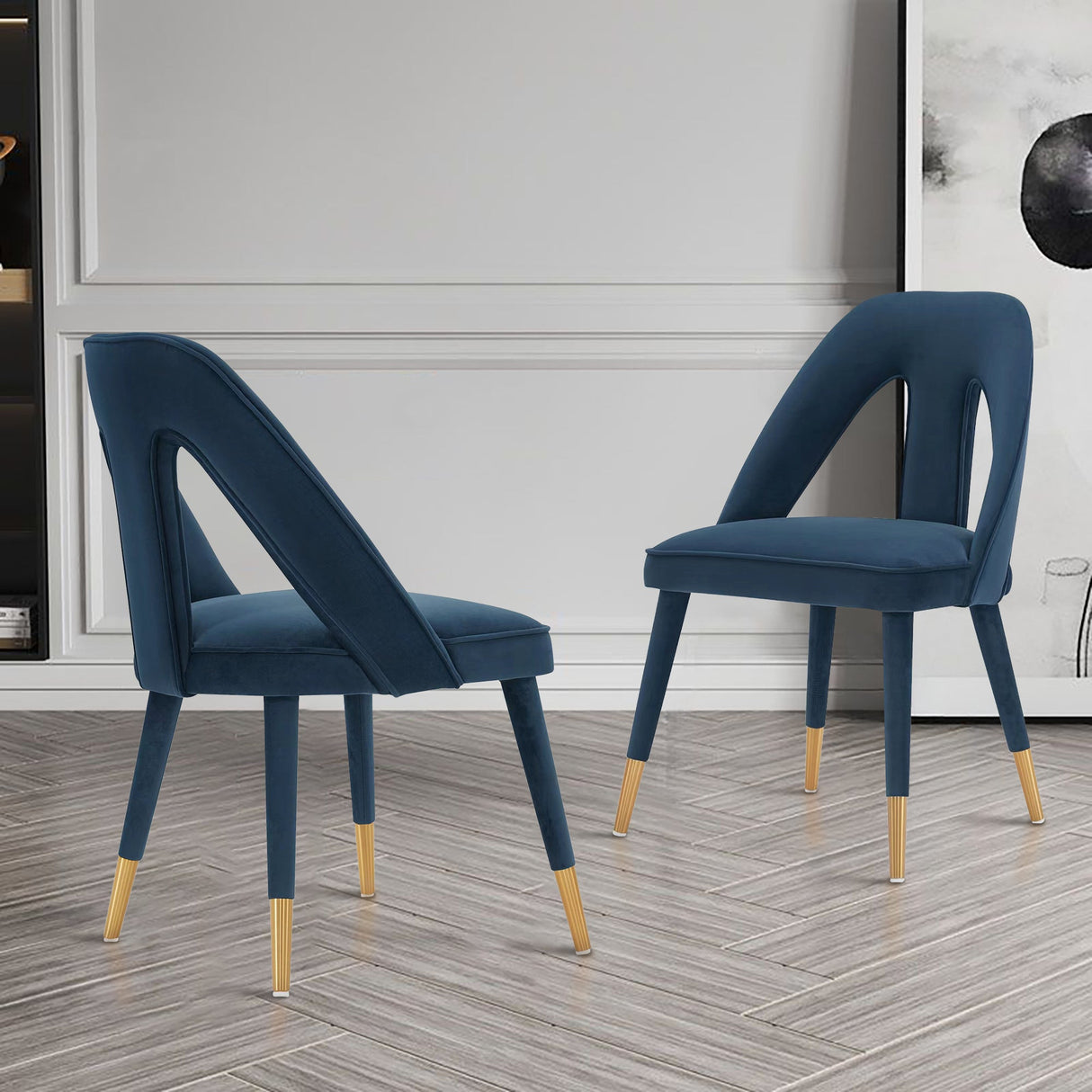 Neda Dining Chair in Midnight Blue (set of 2) by Manhattan Comfort at Eve Furniture