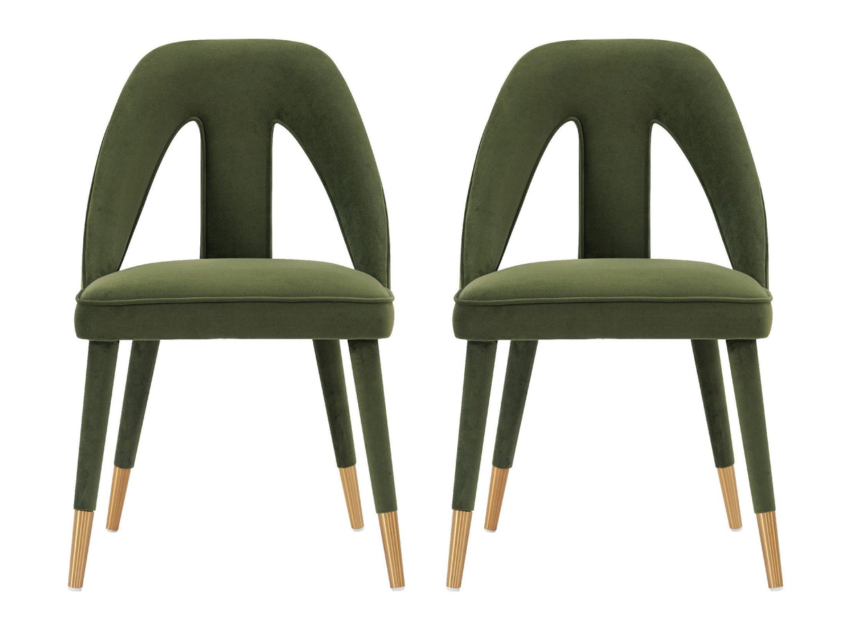 Neda Dining Chair in Olive Green (set of 2) by Manhattan Comfort at Eve Furniture