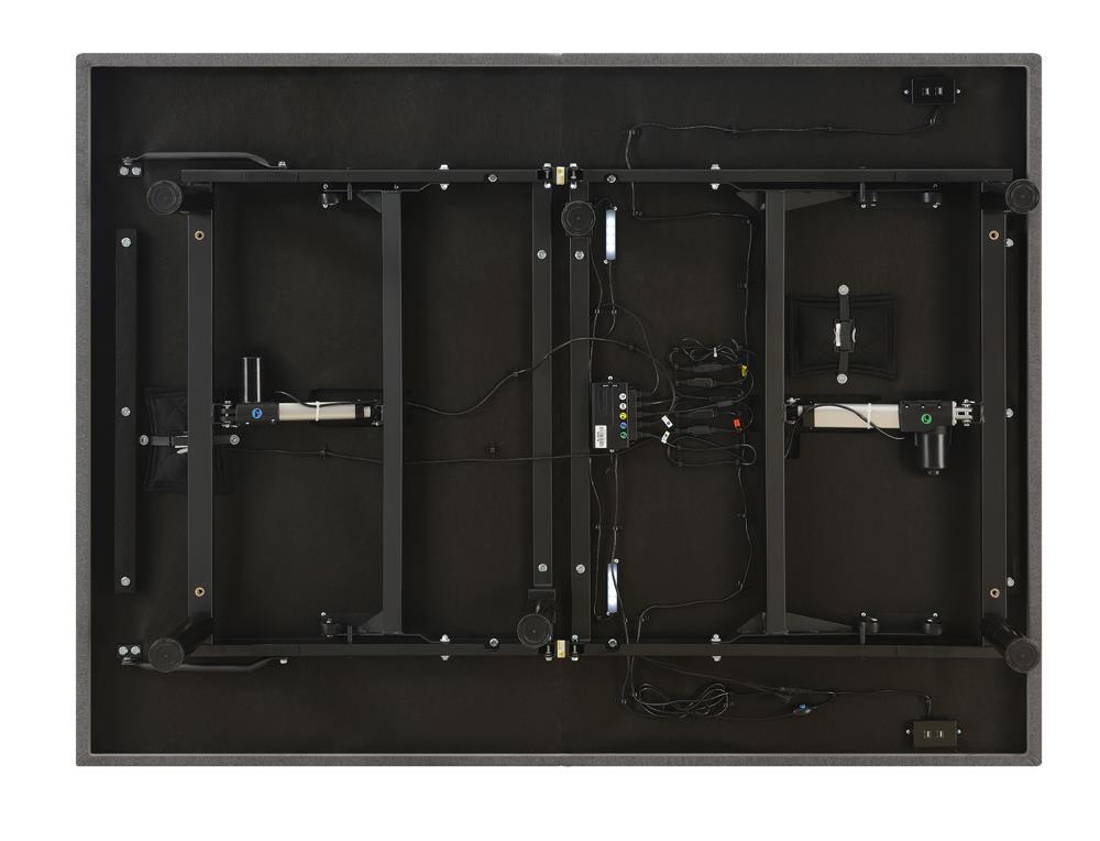 Negan Gray/Black Queen Adjustable Bed Base by Coaster at Eve Furniture