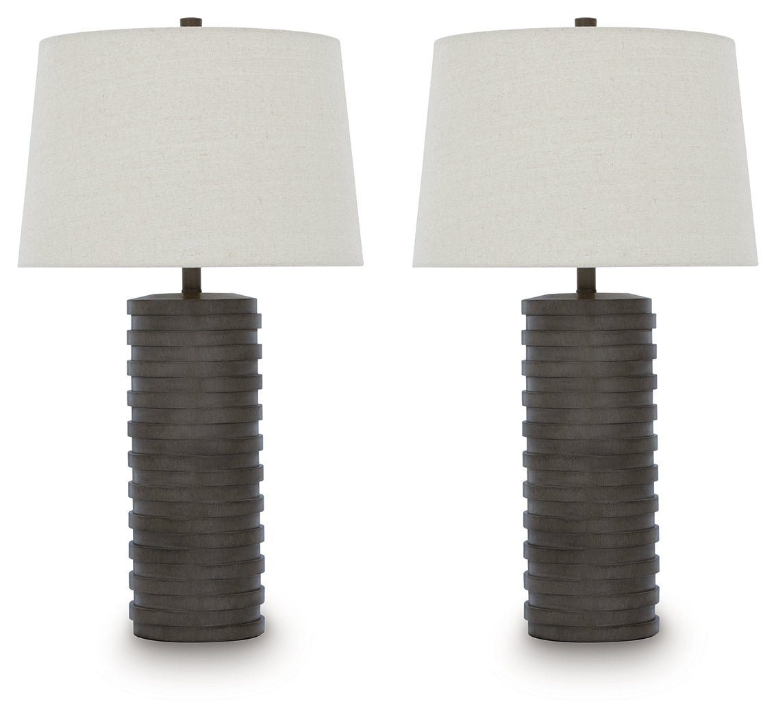 Neilett Antique Brown Table Lamp (Set of 2) by Ashley at Eve Furniture