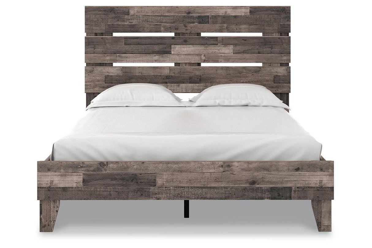 Neilsville Multi Gray Queen Panel Platform Bed by Ashley at Eve Furniture
