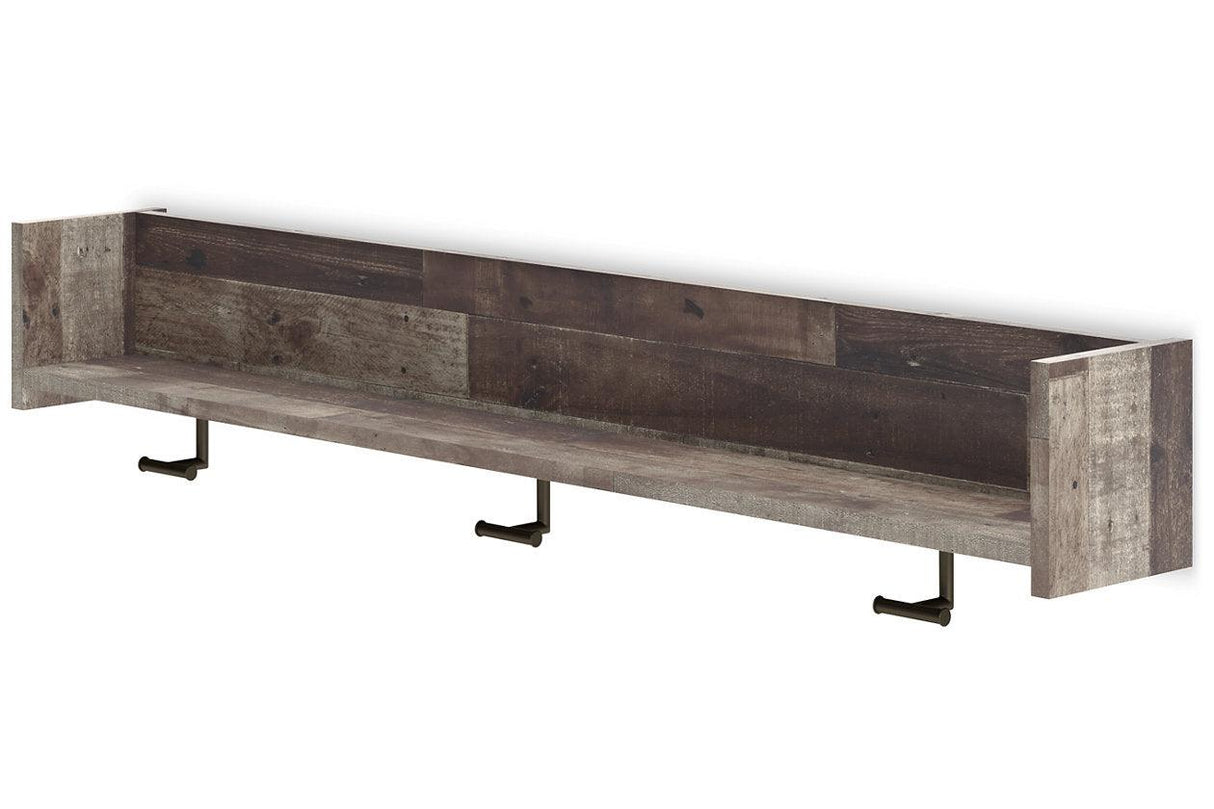 Neilsville Multi Gray Wall Mounted Coat Rack with Shelf by Ashley at Eve Furniture