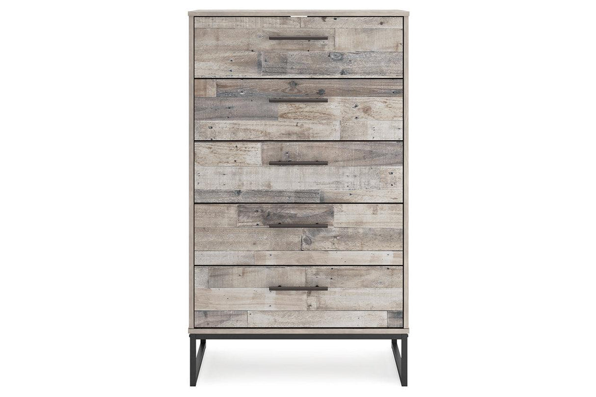 Neilsville Whitewash Chest of Drawers by Ashley at Eve Furniture