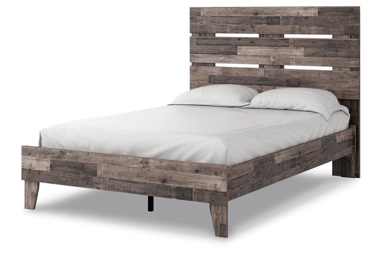 Neilsville Multi Gray Full Panel Platform Bed by Ashley at Eve Furniture