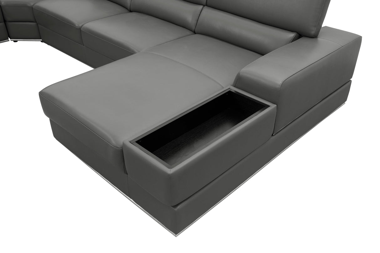 Nella Dark Grey 4-Piece Sectional by New Era Innovations at Eve Furniture