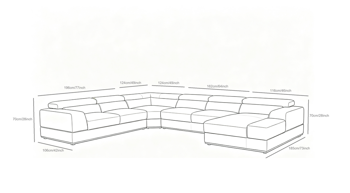 Nella Dark Grey 4-Piece Sectional by New Era Innovations at Eve Furniture
