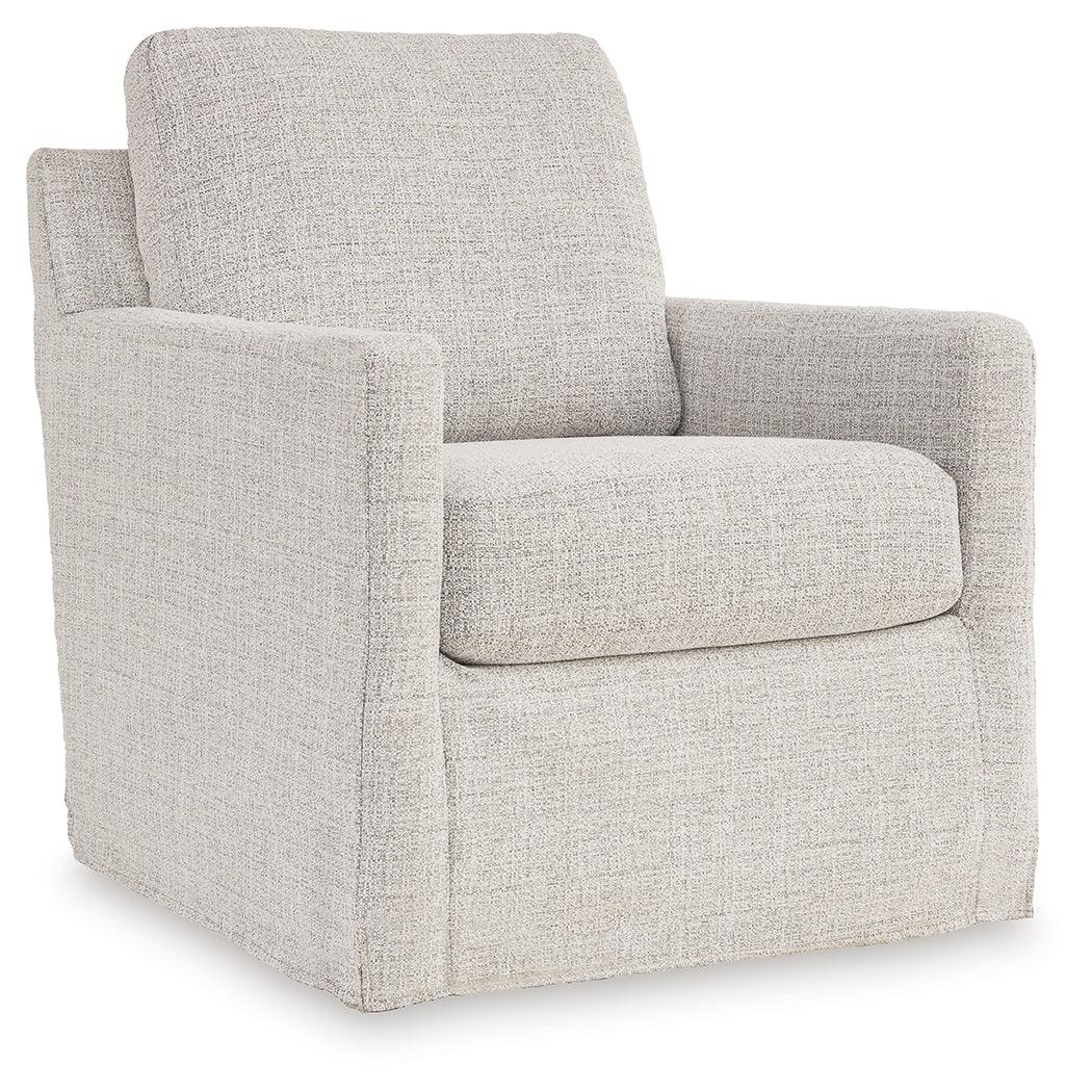 Nenana Next-Gen Nuvella Stone Swivel Glider Accent Chair by Ashley at Eve Furniture