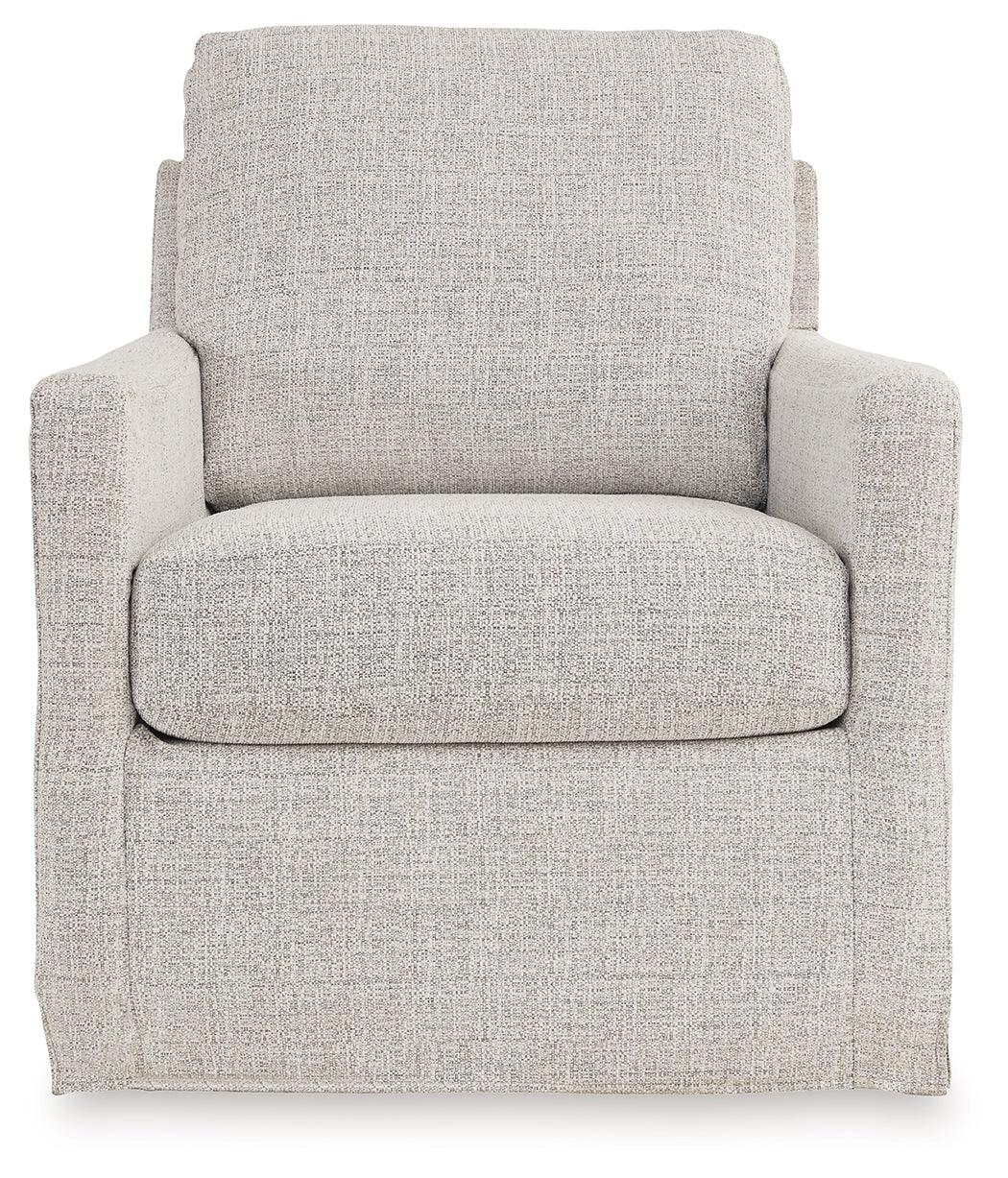 Nenana Next-Gen Nuvella Stone Swivel Glider Accent Chair by Ashley at Eve Furniture