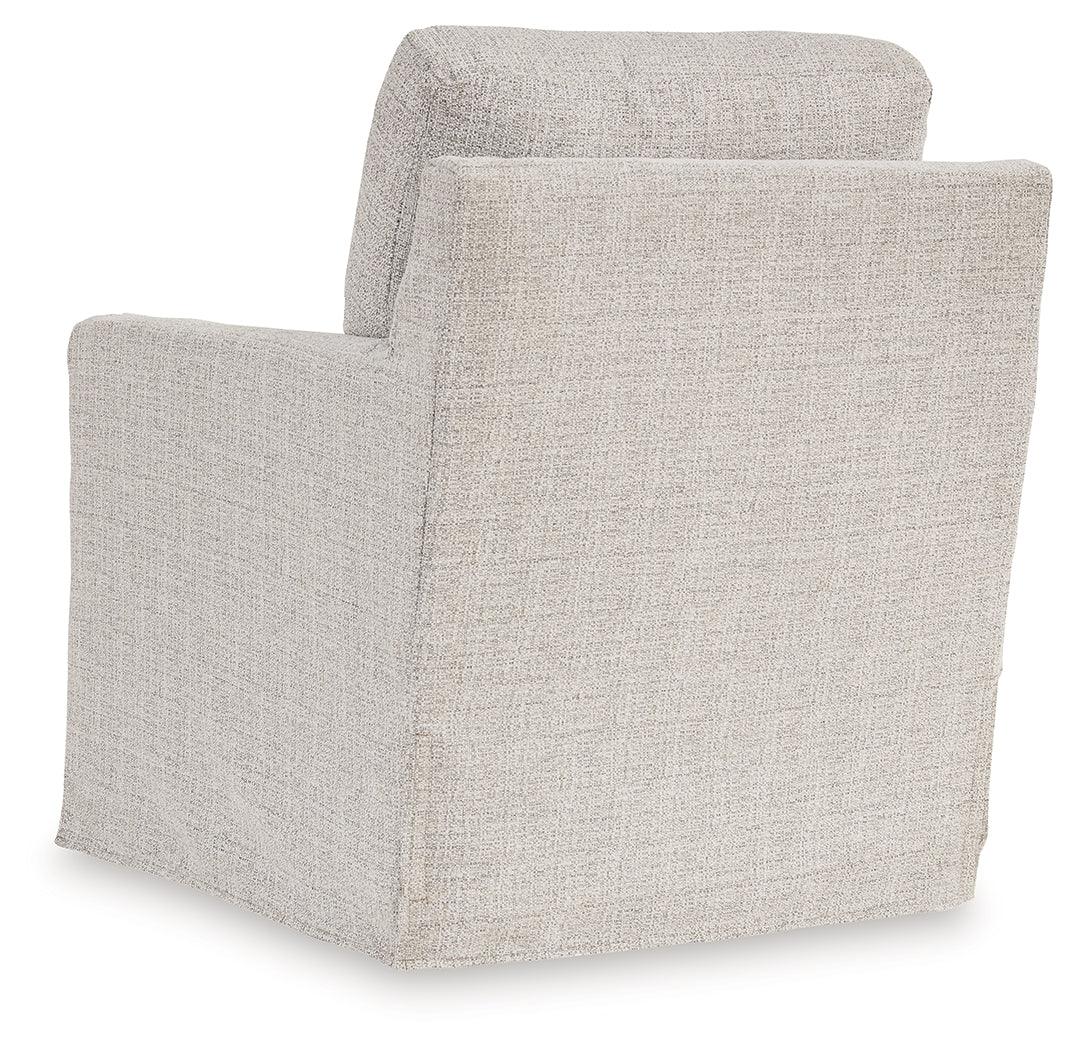 Nenana Next-Gen Nuvella Stone Swivel Glider Accent Chair by Ashley at Eve Furniture