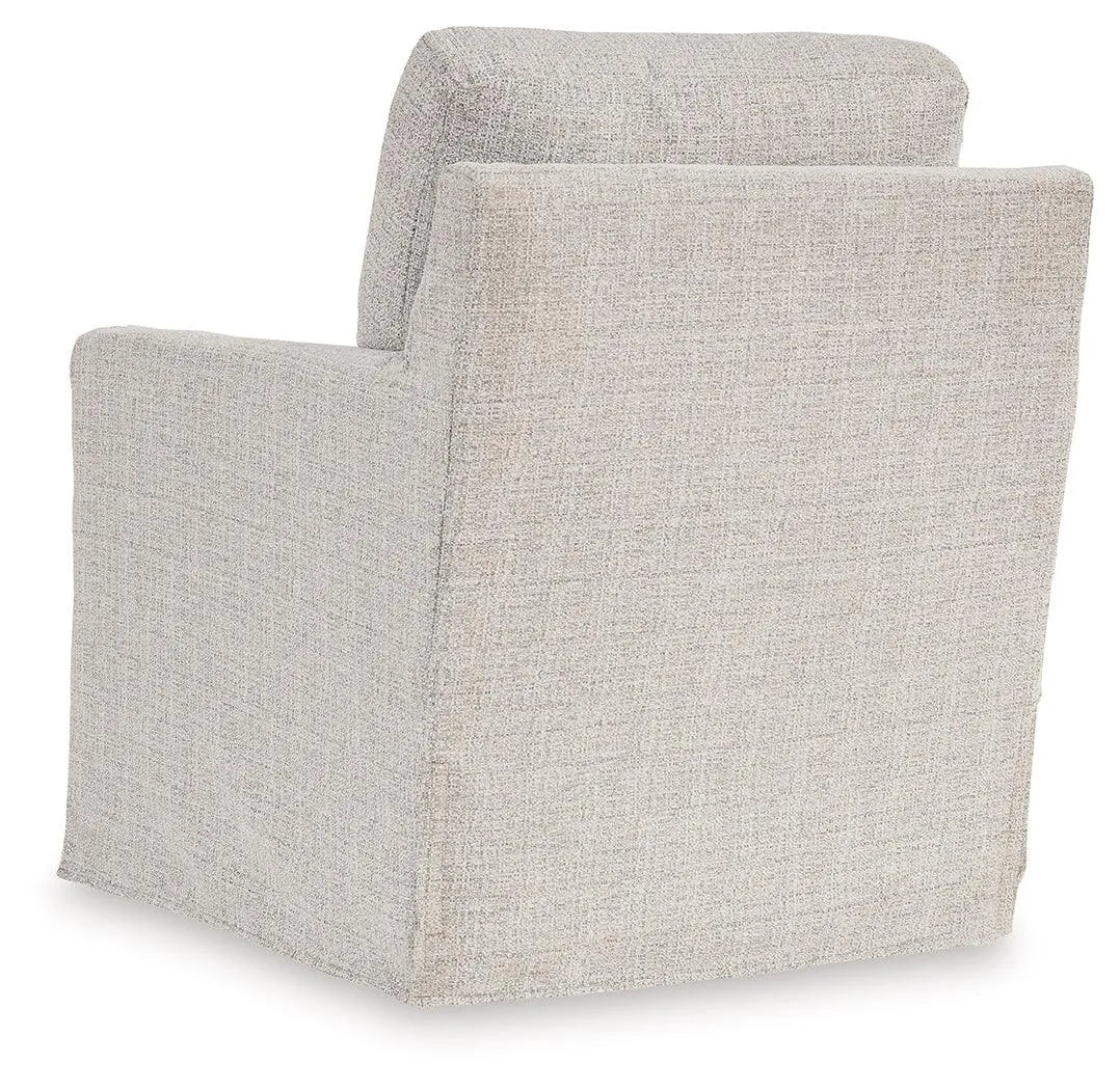 Nenana Next-Gen Nuvella Stone Swivel Glider Accent Chair by Ashley at Eve Furniture