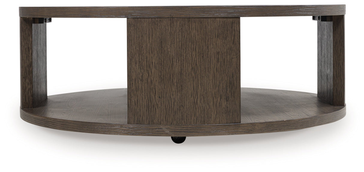 Neo Rich Brown Coffee Table by Ashley at Eve Furniture
