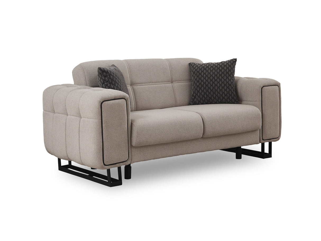 Nero 3-pieces (Sofa & Loveseat & Chair) Livingroom Set in Light Grey by Furnia at Eve Furniture