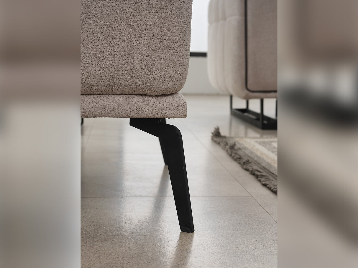 Nero 3-pieces (Sofa & Loveseat & Chair) Livingroom Set in Light Grey by Furnia at Eve Furniture