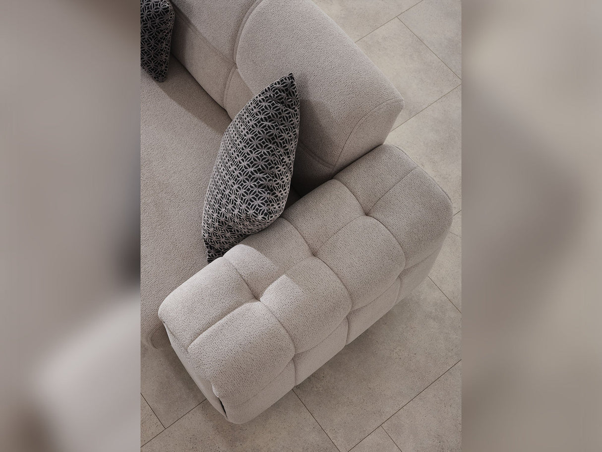 Nero Convertible Loveseat Light Grey by Furnia at Eve Furniture
