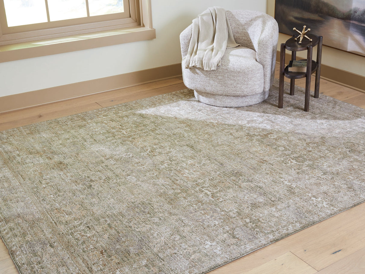Neroham Gray/Brown/Cream Large Rug by Ashley at Eve Furniture