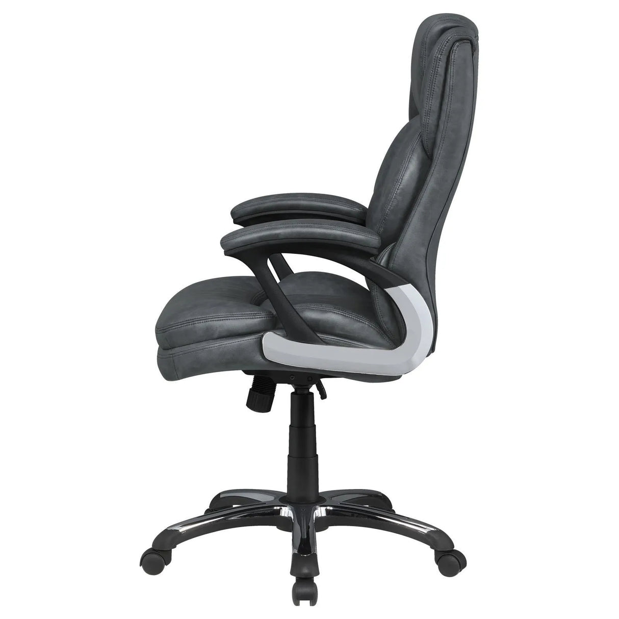 Nerris Gray/Black Adjustable Height Office Chair with Padded Arm by Coaster at Eve Furniture