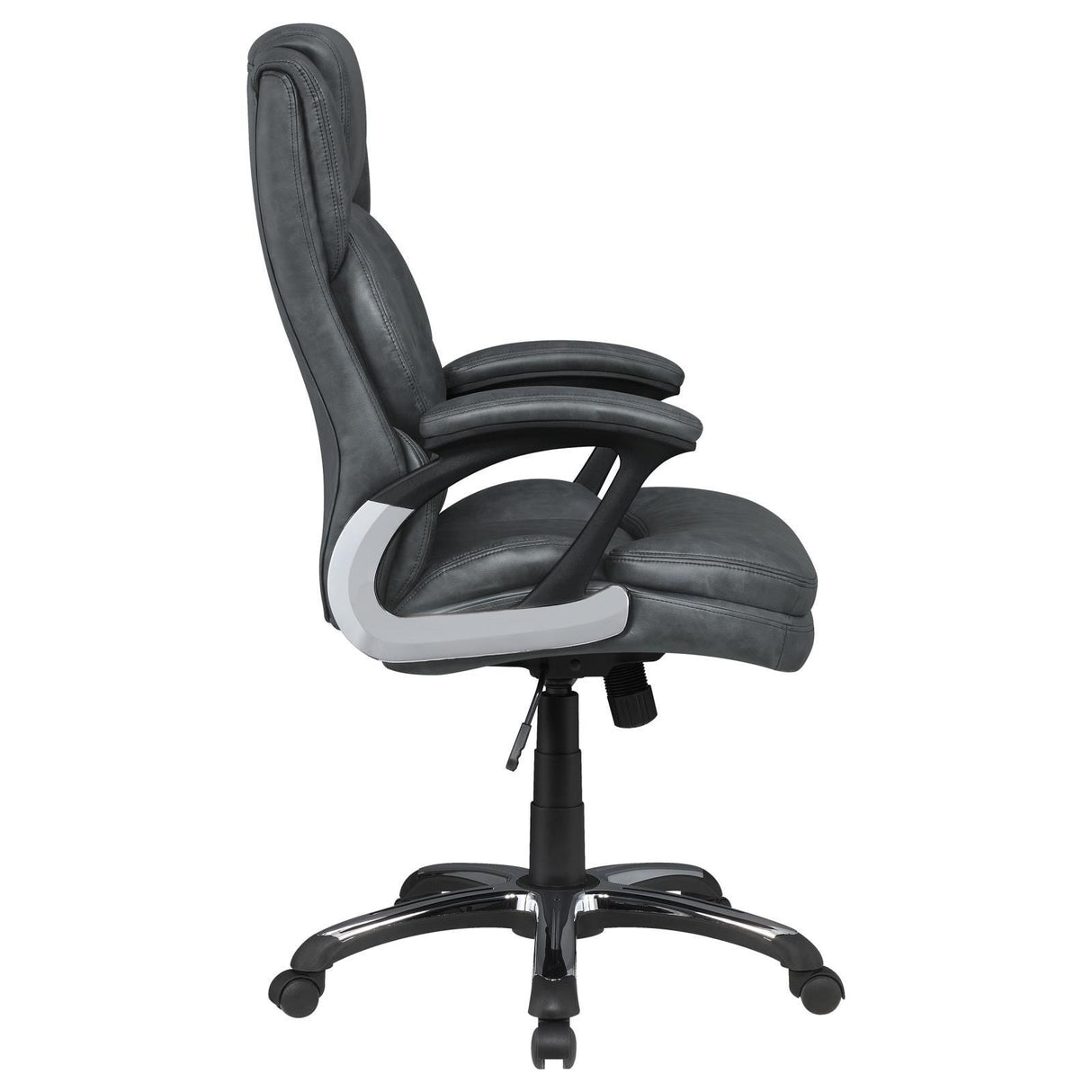 Nerris Gray/Black Adjustable Height Office Chair with Padded Arm by Coaster at Eve Furniture