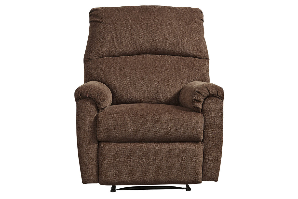 Nerviano Chocolate Recliner by ASHLEY FURNITURE at Eve Furniture