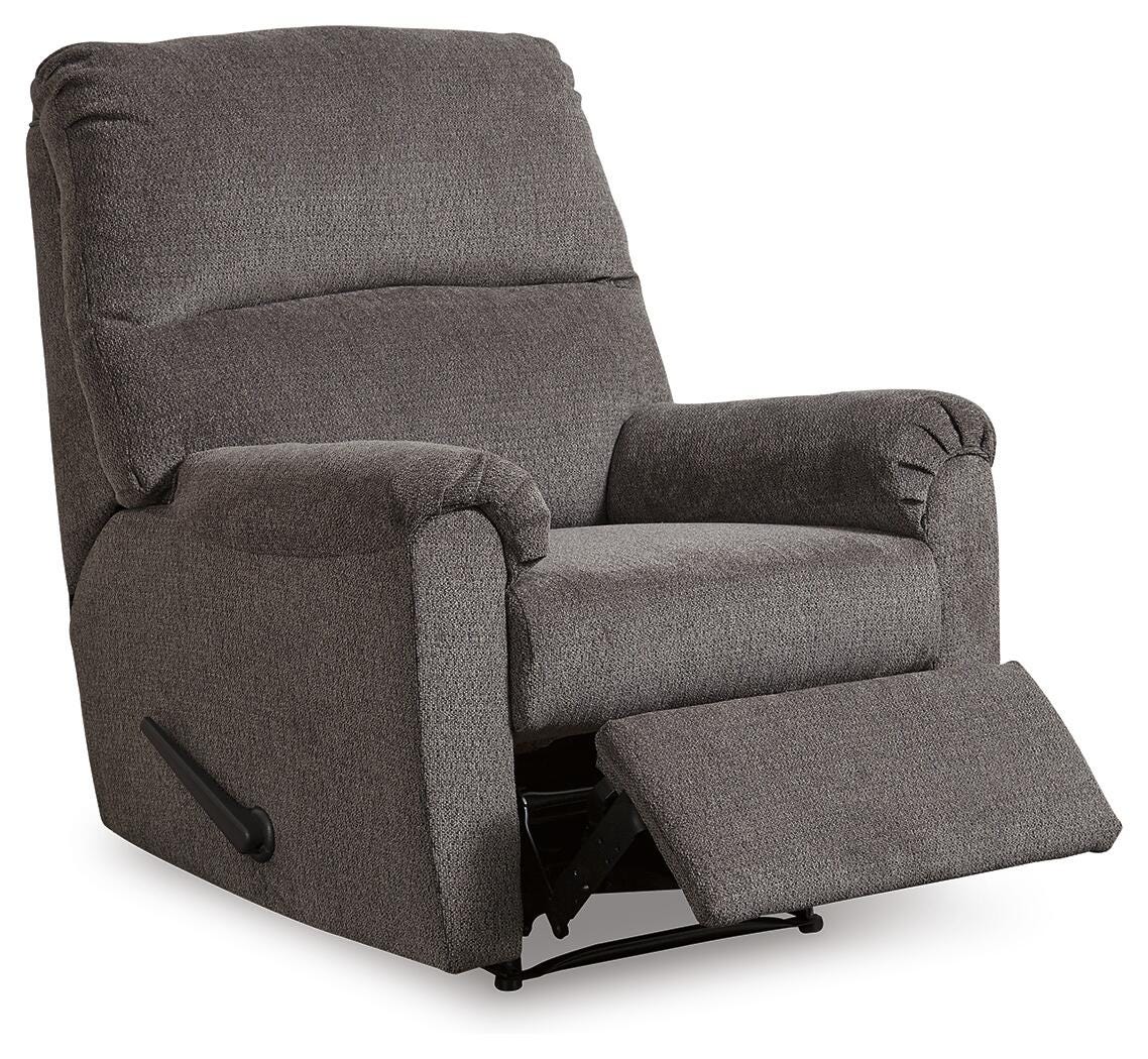 Nerviano Gray Recliner by Ashley at Eve Furniture