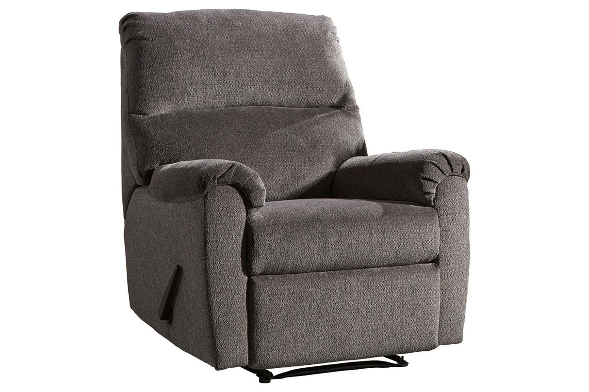 Nerviano Gray Recliner by Ashley at Eve Furniture