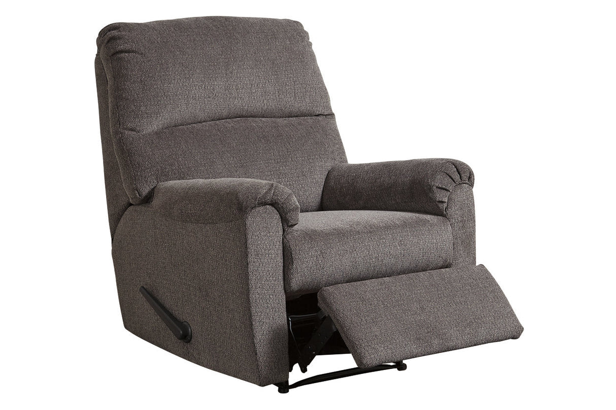 Nerviano Gray Recliner by Ashley at Eve Furniture