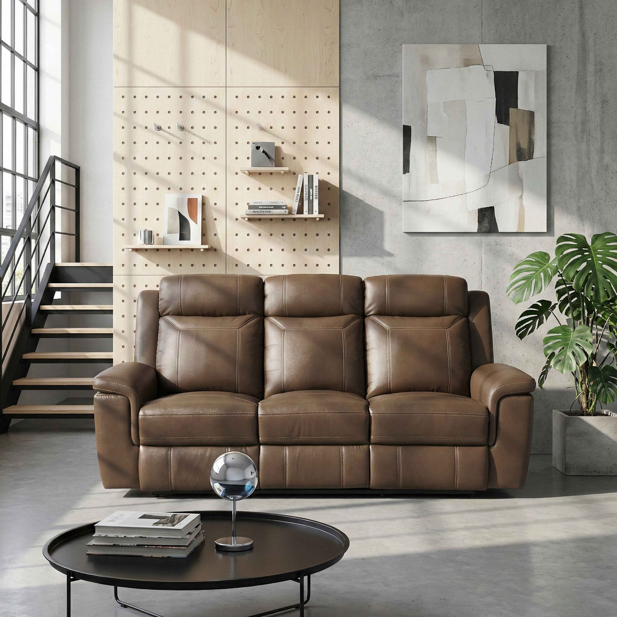 Nest Camel Double Reclining Sofa by Homelegance at Eve Furniture