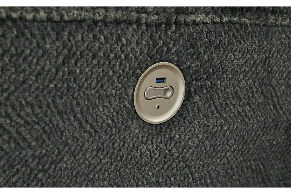 Nettington Smoke 3-Piece Power Reclining Sectional by Ashley at Eve Furniture