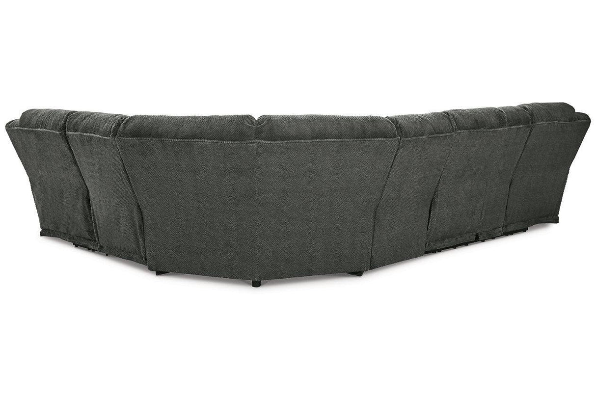 Nettington Smoke 4-Piece Power Reclining Sectional by Ashley at Eve Furniture