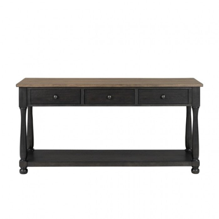 Neue Mills Weathered Black/Brown Sofa Table by Furniture of America at Eve Furniture